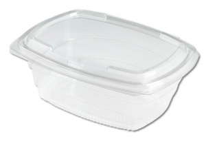 Ceci est un contenant rectangulaire transparent en APET avec un couvercle à charnière, doté d’un profil légèrement plus profond que les modèles similaires. La surface lisse et brillante garantit une transparence optimale, idéale pour présenter les contenus alimentaires. La base nervurée offre une solidité structurelle supplémentaire et une meilleure stabilité. Les parois sont doucement courbées et se rétrécissent vers un fond plat et encastré. Le couvercle attaché dispose d’une fermeture à pression sécurisée pour une étanchéité fiable, préservant la fraîcheur et évitant les fuites. Ce design robuste et fonctionnel est parfait pour l’emballage alimentaire à emporter, offrant une présentation propre et professionnelle.